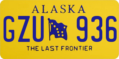 AK license plate GZU936