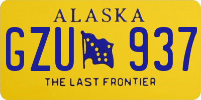 AK license plate GZU937