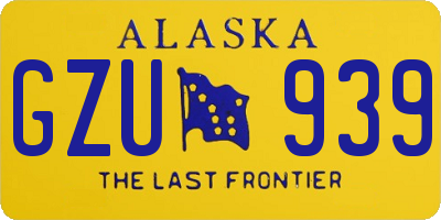 AK license plate GZU939