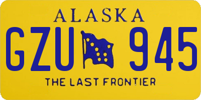 AK license plate GZU945