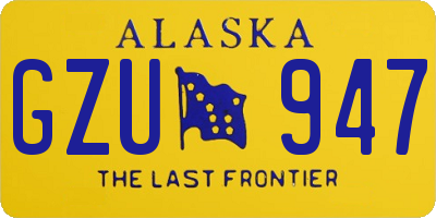 AK license plate GZU947