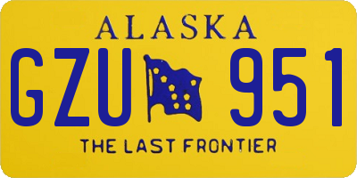 AK license plate GZU951