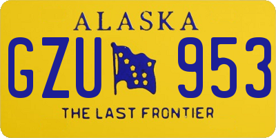 AK license plate GZU953