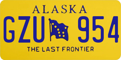 AK license plate GZU954