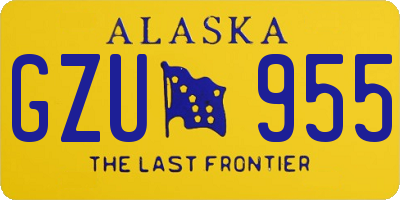 AK license plate GZU955