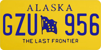 AK license plate GZU956