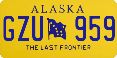 AK license plate GZU959