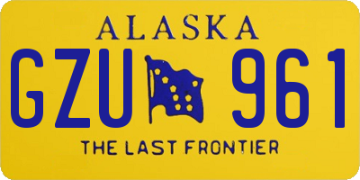 AK license plate GZU961