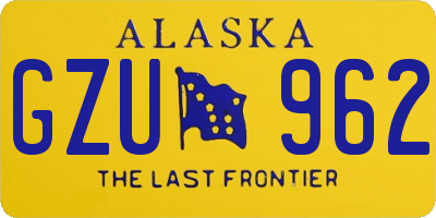 AK license plate GZU962