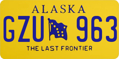 AK license plate GZU963