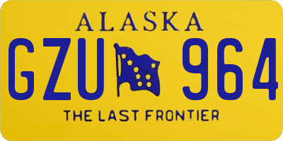 AK license plate GZU964