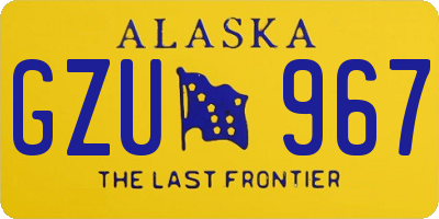 AK license plate GZU967