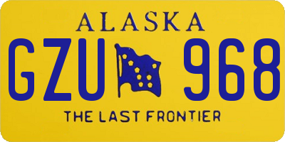 AK license plate GZU968