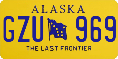 AK license plate GZU969