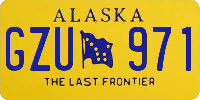 AK license plate GZU971