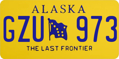 AK license plate GZU973