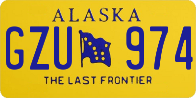 AK license plate GZU974