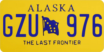 AK license plate GZU976