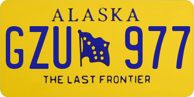 AK license plate GZU977