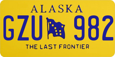 AK license plate GZU982