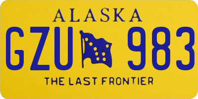 AK license plate GZU983