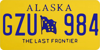 AK license plate GZU984