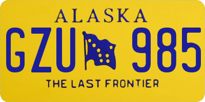 AK license plate GZU985