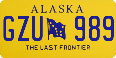 AK license plate GZU989