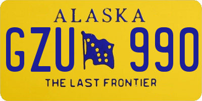 AK license plate GZU990