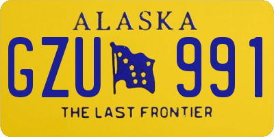 AK license plate GZU991