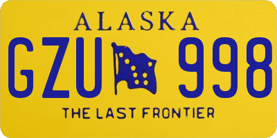 AK license plate GZU998