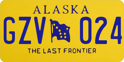 AK license plate GZV024