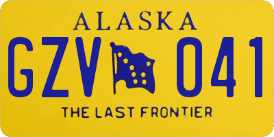 AK license plate GZV041