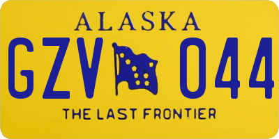 AK license plate GZV044