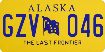 AK license plate GZV046