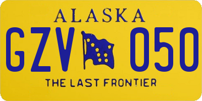 AK license plate GZV050