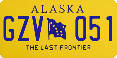 AK license plate GZV051