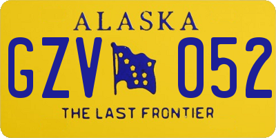 AK license plate GZV052