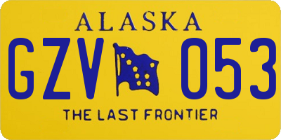 AK license plate GZV053