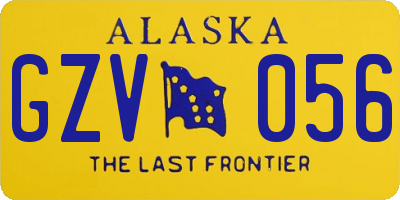 AK license plate GZV056