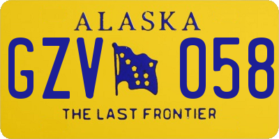 AK license plate GZV058