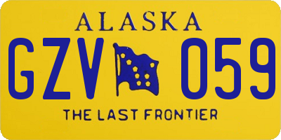 AK license plate GZV059