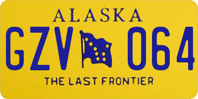 AK license plate GZV064