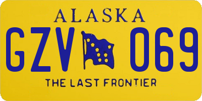 AK license plate GZV069