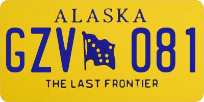 AK license plate GZV081