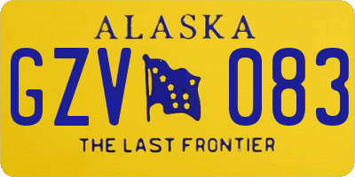 AK license plate GZV083