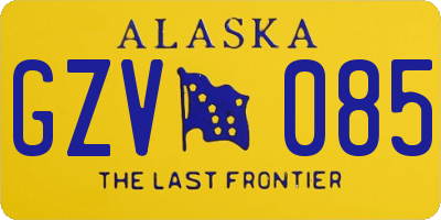 AK license plate GZV085