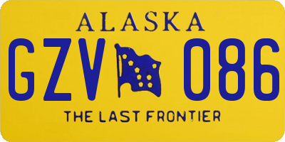 AK license plate GZV086