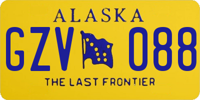 AK license plate GZV088