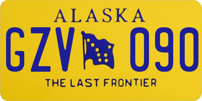 AK license plate GZV090